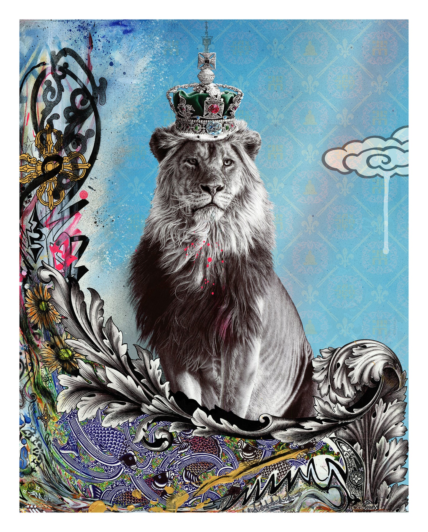 Framed Mighty Mighy Lion